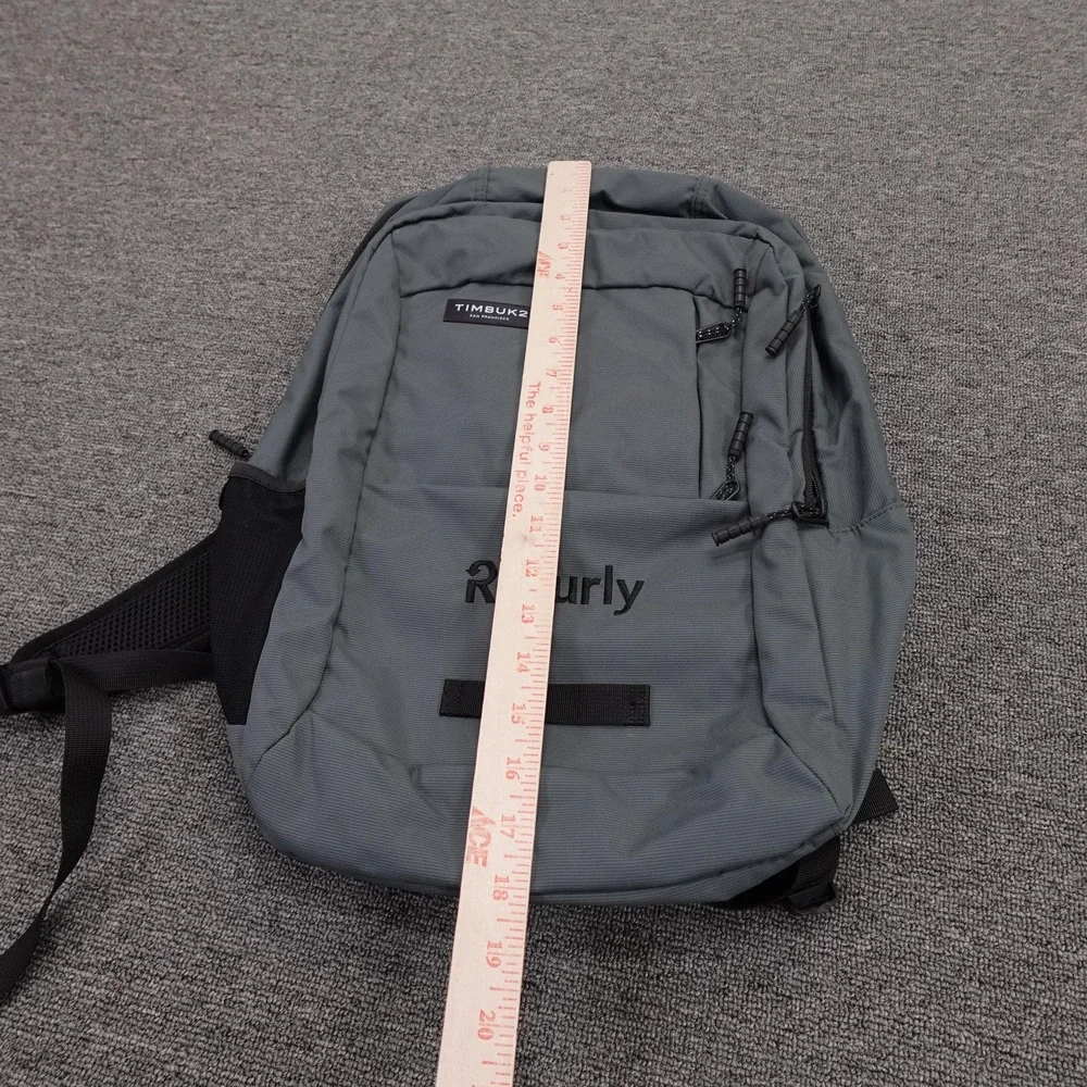 Timbuk2 Backpack Gray 19in Laptop Mens Travel Work Recurly Logo Daypack Bag